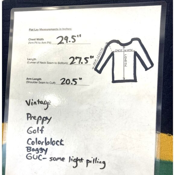 Vintage 90s Baggy Golf Sweater Mens Large Ireland Blarney Castle Designs Relaxed - Picture 3 of 13